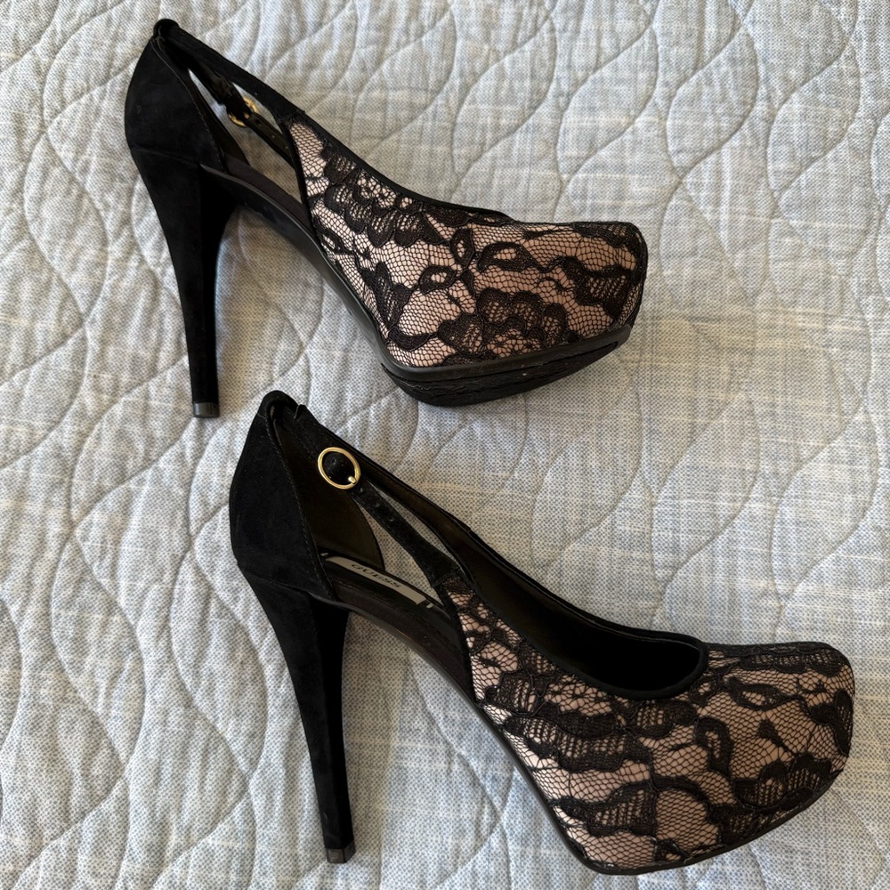 Guess Lace Platform Heels